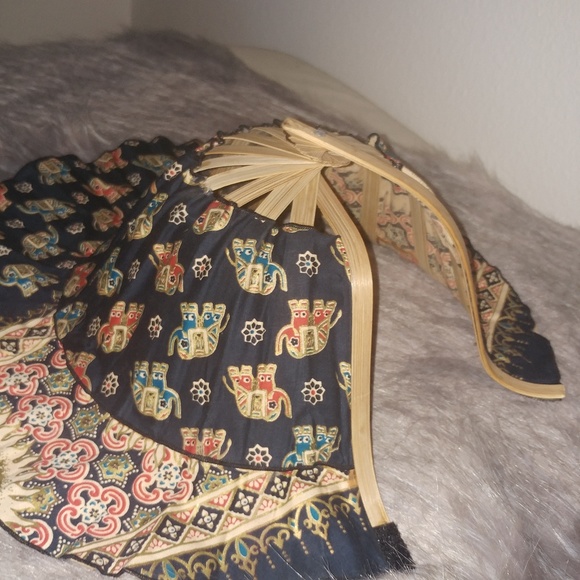 Rice hat Asian style authentic elephant printed pattern hat - Picture 4 of 13